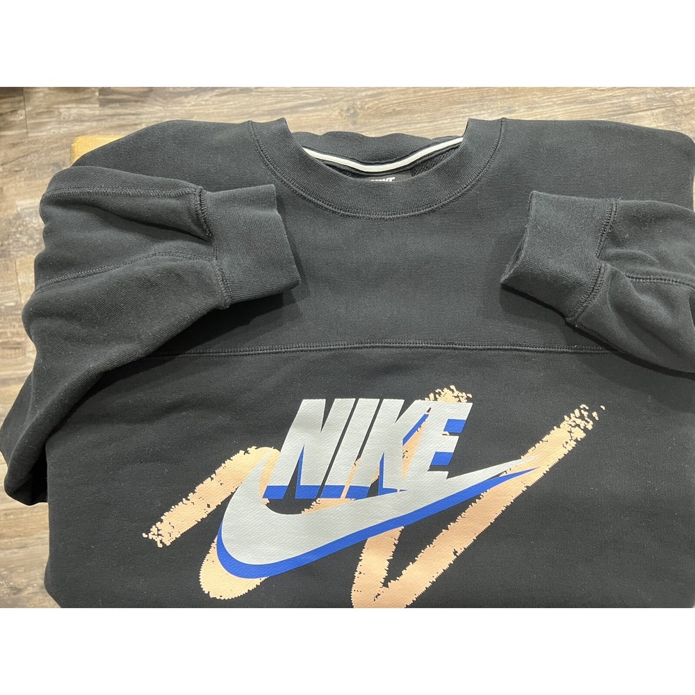 Nike Sportswear Black‎ Archive Sweatshirt Womens 1X Long Sleeve Crew Neck